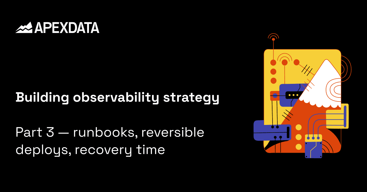 Building observability strategy — Part 3: runbooks, reversible deploys, recovery time