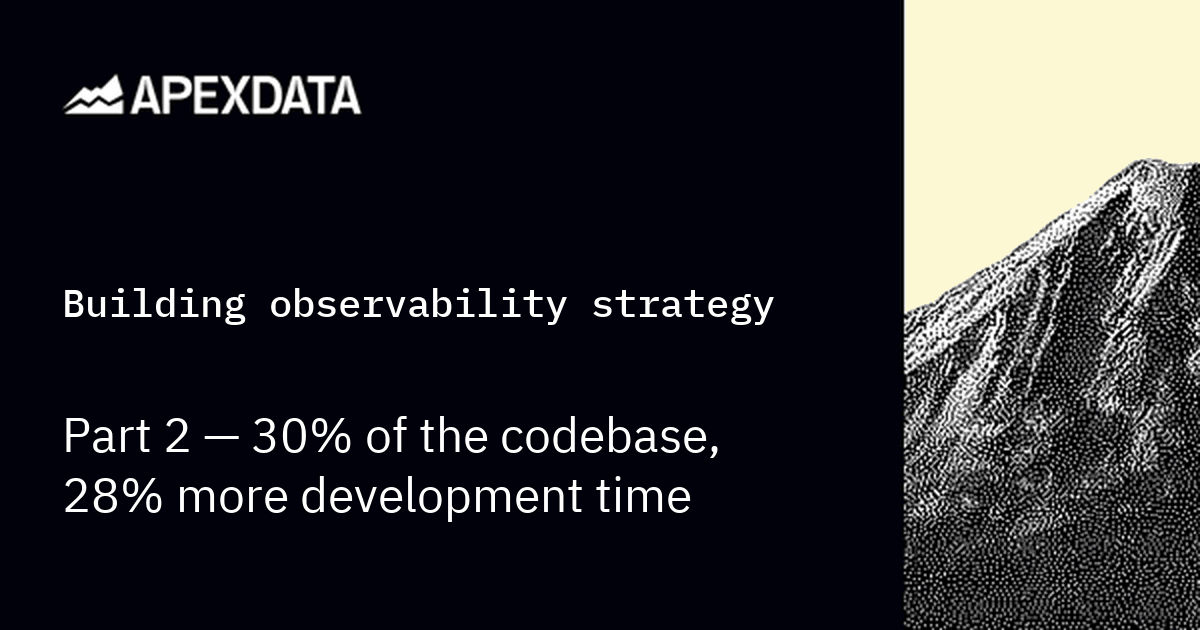 Building observability strategy — Part 2: 30% of the codebase, 28% more development time