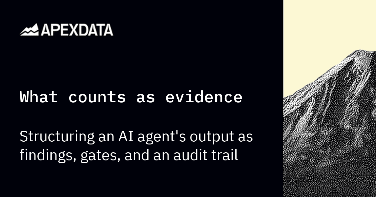 What counts as evidence — grading the output of a tool-using agent